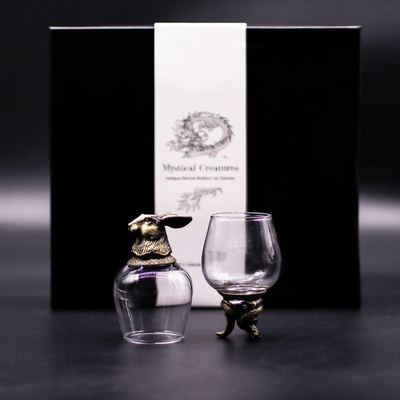 Dárková Sada 6 Sklenic Bottom Up Bottom Up (100ml) - Mystické Bytosti - Starožitný Bronz
