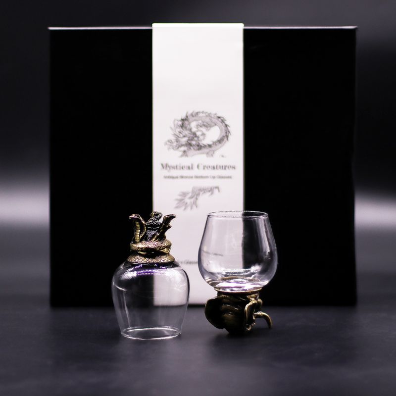 Dárková Sada 6 Sklenic Bottom Up Bottom Up (100ml) - Mystické Bytosti - Starožitný Bronz