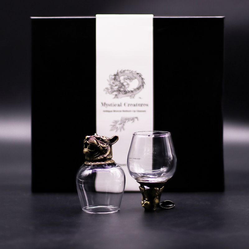 Dárková Sada 6 Sklenic Bottom Up Bottom Up (100ml) - Mystické Bytosti - Starožitný Bronz