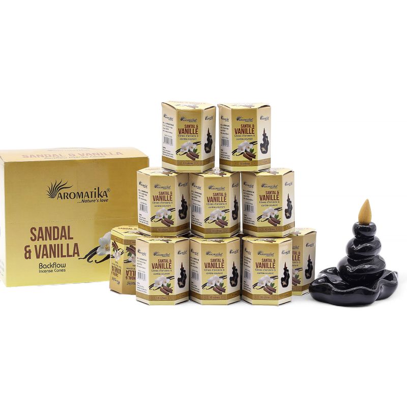 Aromatika Masala Kužele Tekoucí Dým - Santalové Dřevo a Vanilka