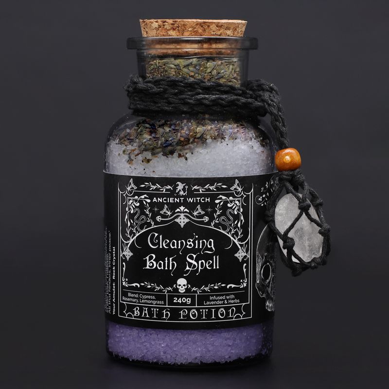 Ancient Witch Kouzelný Koupelový Lektvar & Amulet z Horského Křišťálu - Očista