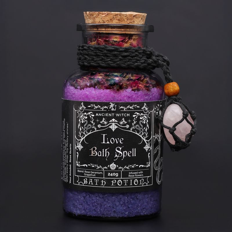 Ancient Witch Kouzelný Koupelový Lektvar & Amulet z Růženínu - Láska