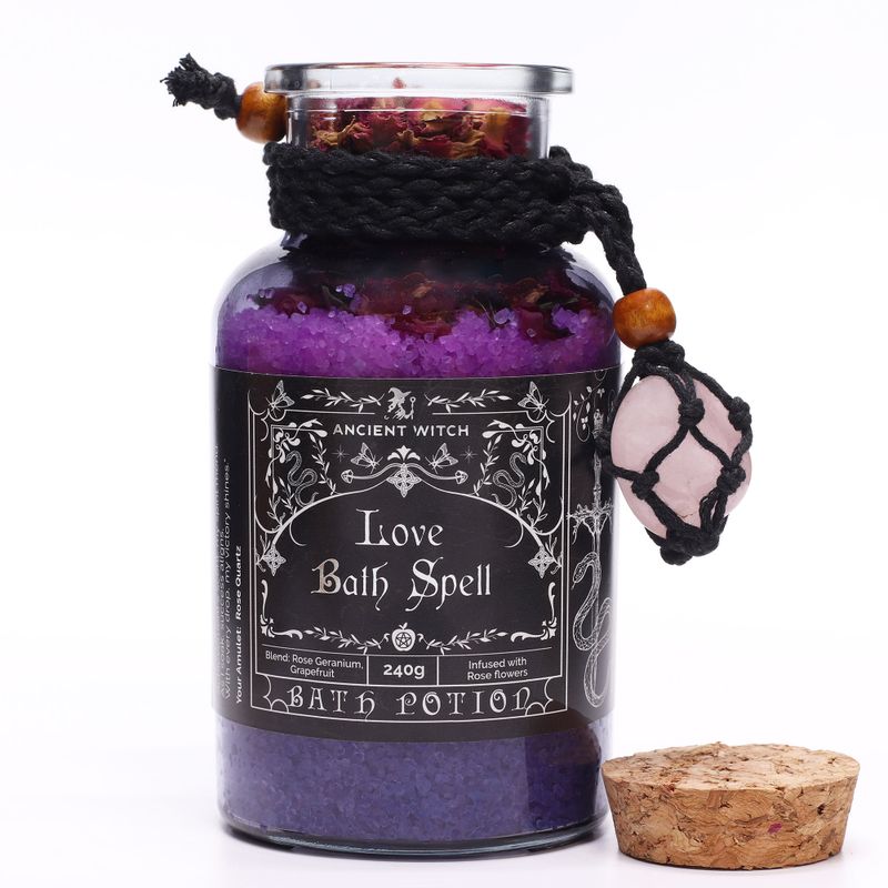 Ancient Witch Kouzelný Koupelový Lektvar & Amulet z Růženínu - Láska
