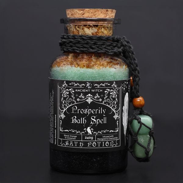 Ancient Witch Kouzelný Koupelový Lektvar & Amulet z Aventurínu - Prosperita