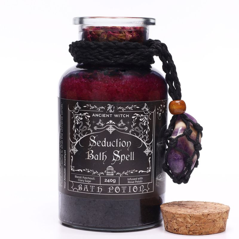 Ancient Witch Kouzelný Koupelový Lektvar & Amulet z Ametystu - Svádění