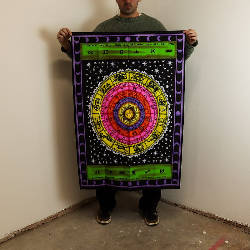 Bavlněné Nástěnné Závěsy (70x110cm) - Barevný Zodiac