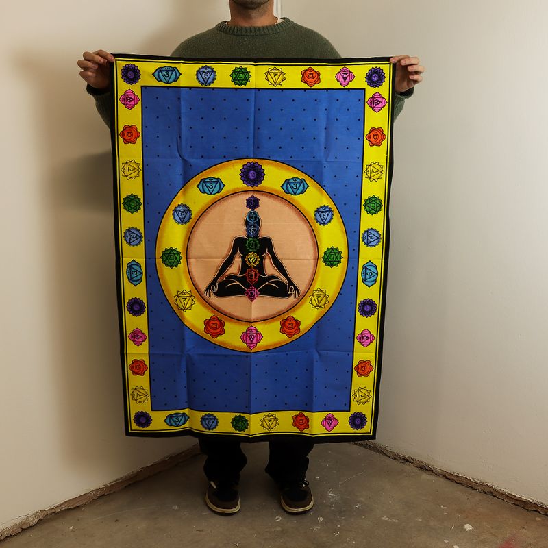 Bavlněné Nástěnné Závěsy (70x110cm) - Chakra Vibrace