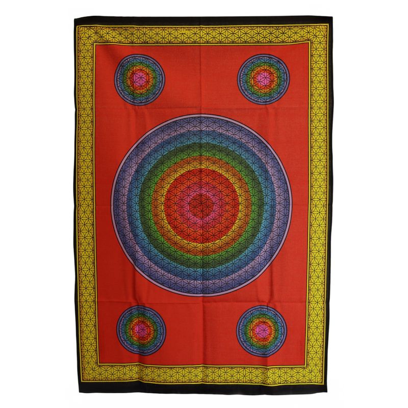 Bavlněné Nástěnné Závěsy (70x110cm) - 5 Květů Života