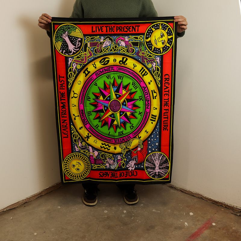 Bavlněné Nástěnné Závěsy (70x110cm) - Kruh Života