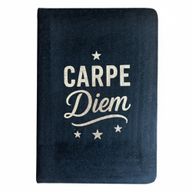 Sametový Zápisník - 80 stran - Carpe Diem - Černý