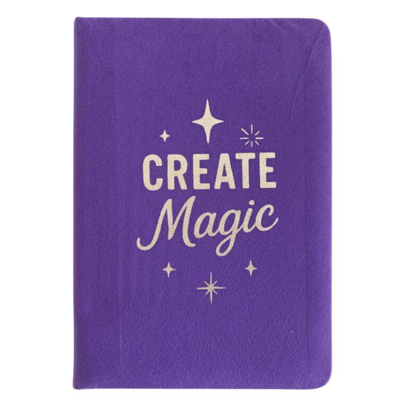 Sametový Zápisník - 80 stran - Create Magic - Fialový