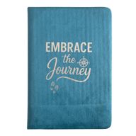 Sametový Zápisník - 80 stran - Embrace the Journey - Bledě-Modrý