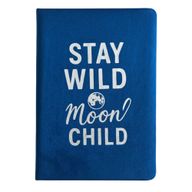 Sametový Zápisník - 80 stran - Stay Wild Moon Child - Tmavě Modrý