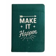 Sametový Zápisník - 80 stran - Make it Happen - Tmavě Zelený