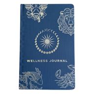 Modrý Wellness Zápisník - 120 stran - Stříbrné Symboly Zodiac