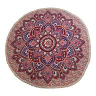Velký Mandala Kruhový Nástěnný Závěs (180cm) - Růžová a Fialová