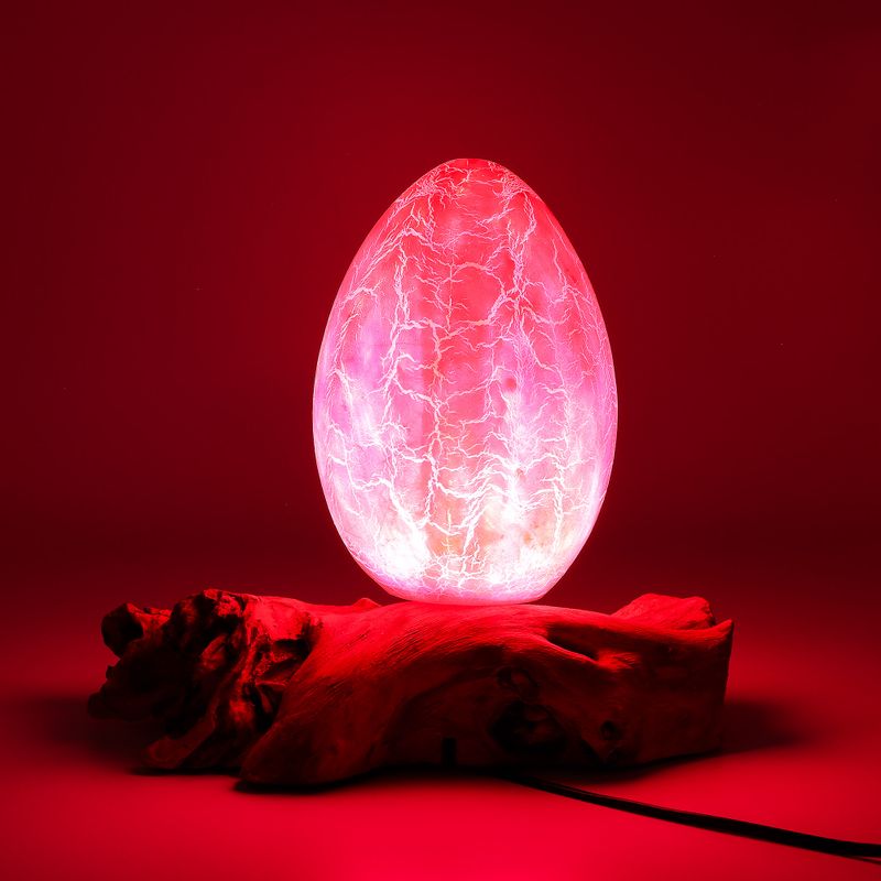 DriftGlow Lampa - Popraskané Ohnivé Vejce - Oranžové