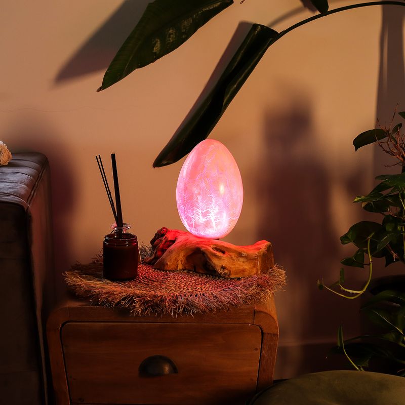 DriftGlow Lampa - Popraskané Ohnivé Vejce - Oranžové