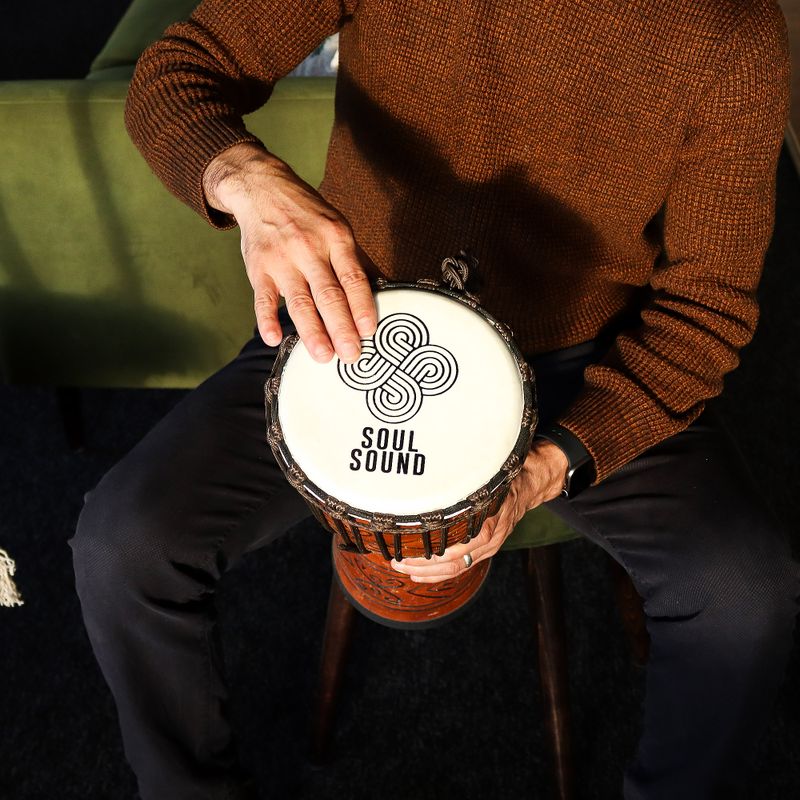 Střední Profesionální Djembe Buben - Soul Sound (nízký) - Střední 40cm (18cm průměr)