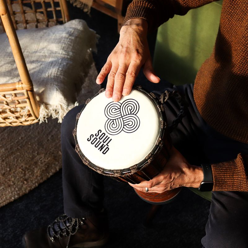 Střední Profesionální Djembe Buben - Soul Sound (nízký) - Střední 40cm (18cm průměr)