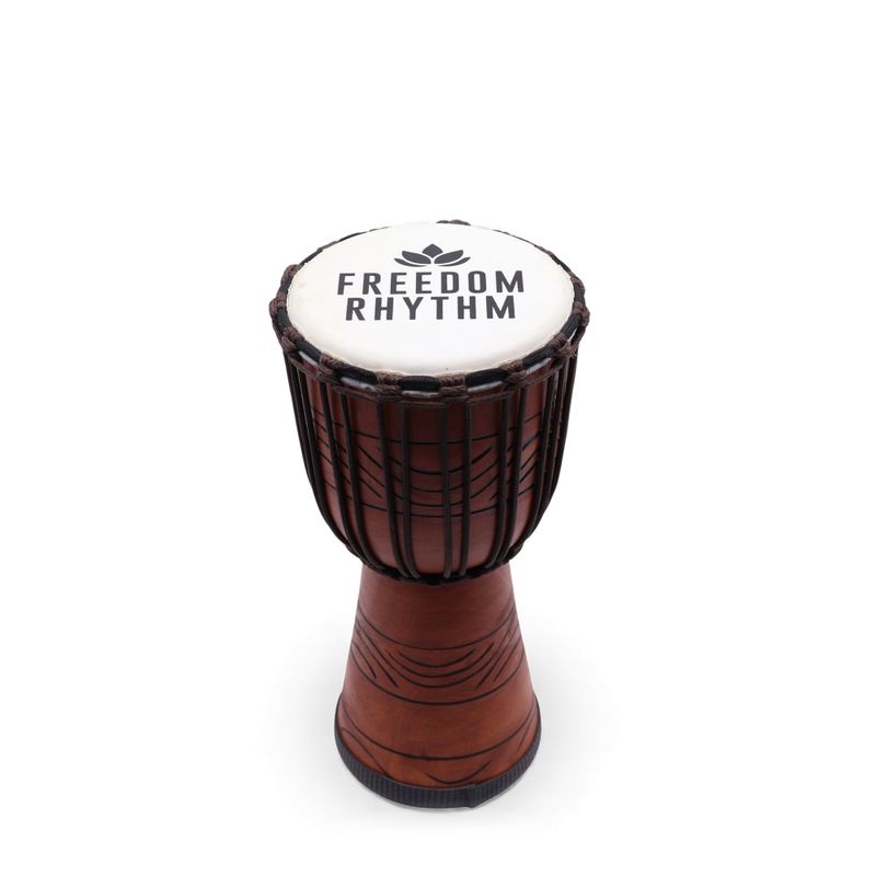 Střední Profesionální Djembe Buben -Freedom Rhythm (vysoký) - 40cm (18cm průměr)