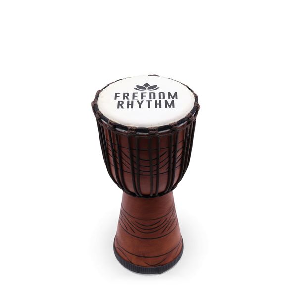 Střední Profesionální Djembe Buben -Freedom Rhythm (vysoký) - 40cm (18cm průměr)
