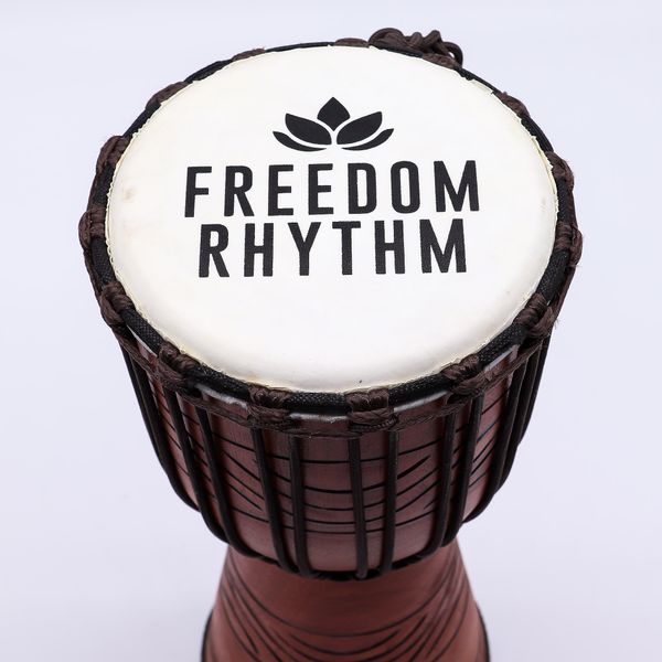 Střední Profesionální Djembe Buben -Freedom Rhythm (vysoký) - 40cm (18cm průměr)