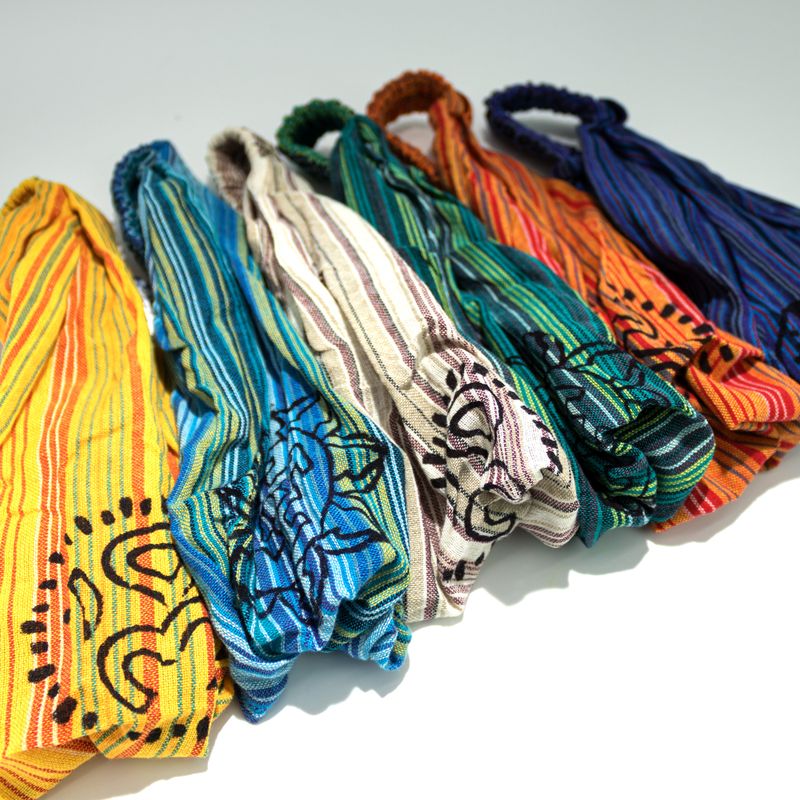 Nomad Sari - Hippy Čelenka - Blokový Potisk, Různé Vzory (56x25cm)