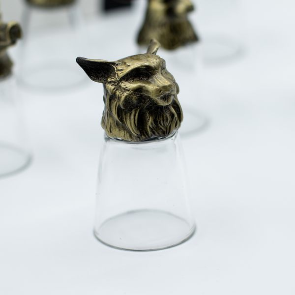 Dárková Sada 12 Panáků Bottom Up (25ml) - Lesní & Mystické Bytosti - Starožitný Bronz