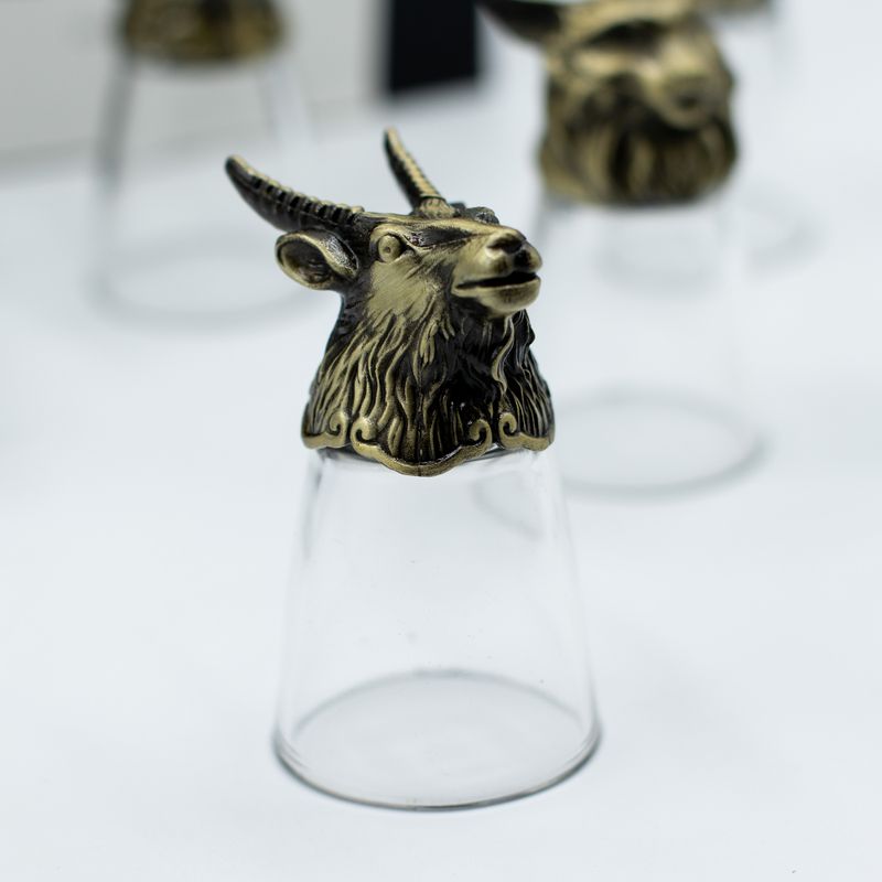 Dárková Sada 12 Panáků Bottom Up (25ml) - Lesní & Mystické Bytosti - Starožitný Bronz