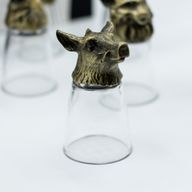Dárková Sada 12 Panáků Bottom Up (25ml) - Lesní & Mystické Bytosti - Starožitný Bronz