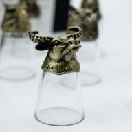 Dárková Sada 12 Panáků Bottom Up (25ml) - Lesní & Mystické Bytosti - Starožitný Bronz
