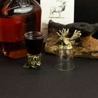 Dárková Sada 12 Panáků Bottom Up (25ml) - Lesní & Mystické Bytosti - Starožitný Bronz