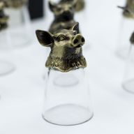 Dárková Sada 12 Panáků Bottom Up (25ml) - Bytosti Čínského Zvěrokruhu -  Starožitný Bronz