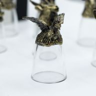 Dárková Sada 12 Panáků Bottom Up (25ml) - Bytosti Čínského Zvěrokruhu -  Starožitný Bronz