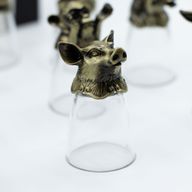 Dárková Sada 12 Panáků Bottom Up (25ml) - Bytosti Čínského Zvěrokruhu -  Starožitný Bronz
