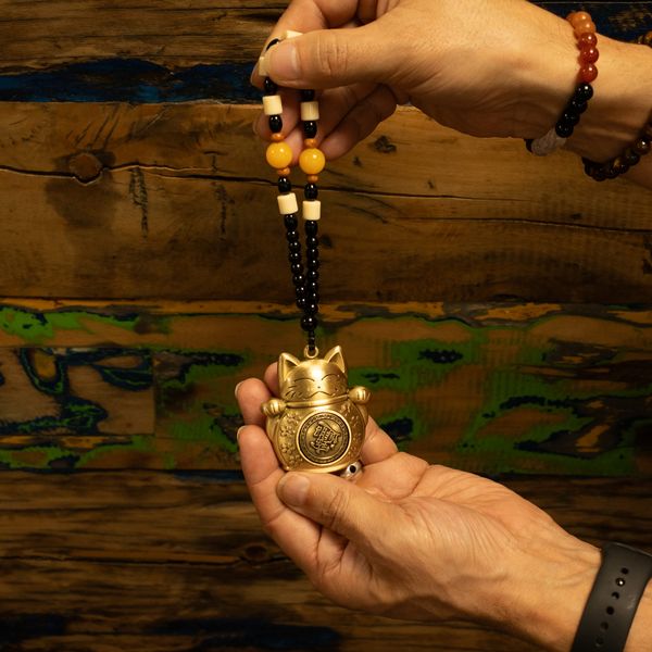 Závěsný Feng Shui Talisman - Šťastná Kočka