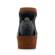 Stolní Fontána - 24x22x48cm - Křišťálová Koule Měnící Barvu v Řecké Urně v Košíku