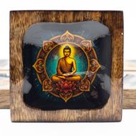 Velký Set Smaltovaných Táců - Buddha