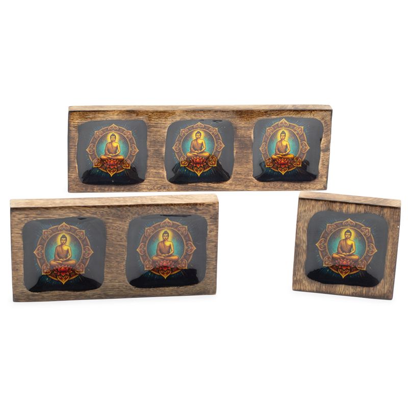Velký Set Smaltovaných Táců - Buddha