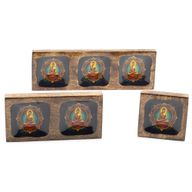 Velký Set Smaltovaných Táců - Buddha
