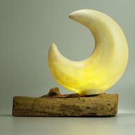 DriftGlow Lampa - Popraskaný Měsíc - Šedý