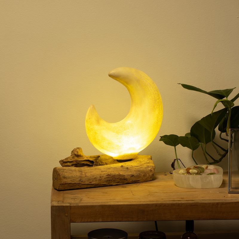 DriftGlow Lampa - Popraskaný Měsíc - Šedý