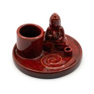 Víceúčelový Talíř pro Kadidla - Buddha - Keramická Červená