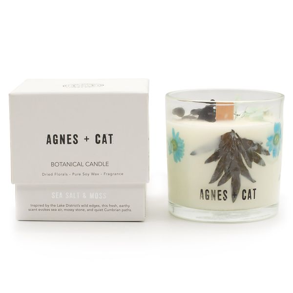 Agnes & Cat Botanická Sójová Svíčka - Mořská Sůl & Mech