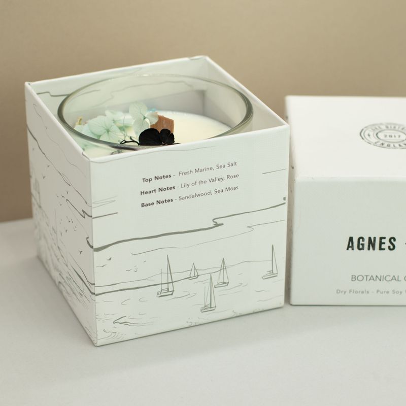 Agnes & Cat Botanická Sójová Svíčka - Mořská Sůl & Mech