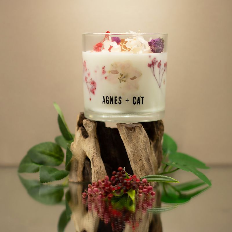 Agnes & Cat Botanická Sójová Svíčka - Růže Sawrey