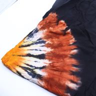 Domácí kalhoty ve stylu Japonska - Střední - Černá čokoláda / Oranžová