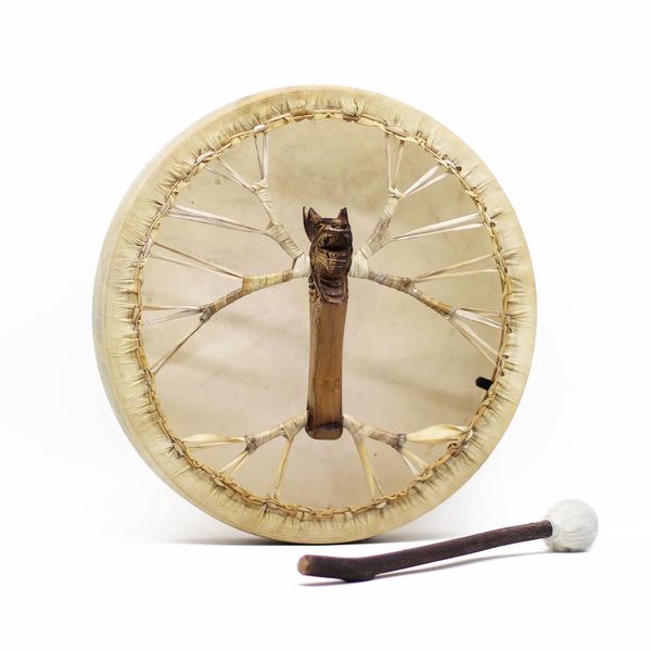 Duch Draka - Shamanský Buben & Palička - Laditelý - 40cm