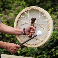 Duch Draka - Shamanský Buben & Palička - Laditelý - 40cm